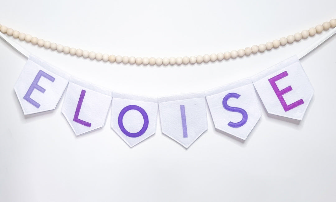 Purple Letter Bunting