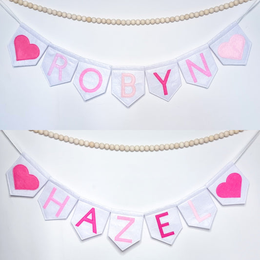 Pink Letter Bunting