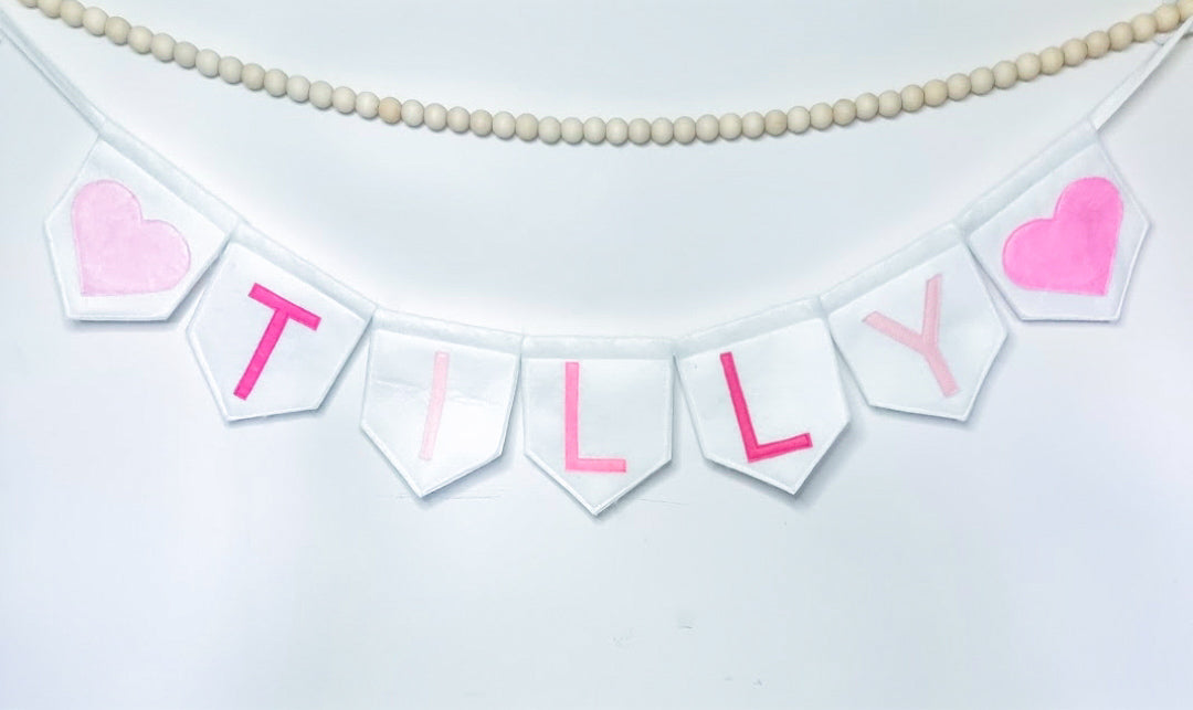 Pink Letter Bunting