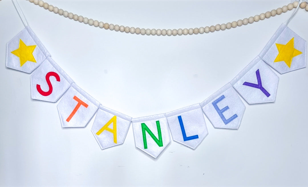 Bright Rainbow Letter Bunting