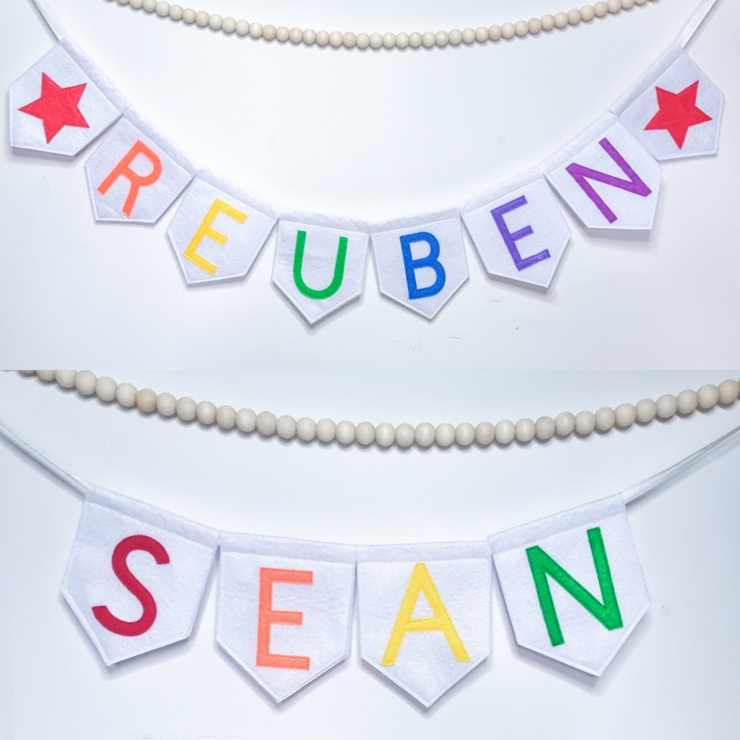 Bright Rainbow Letter Bunting