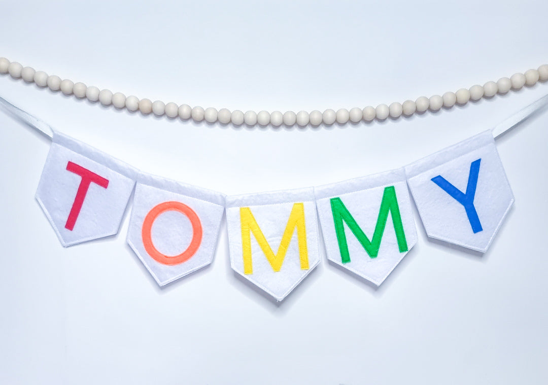 Bright Rainbow Letter Bunting