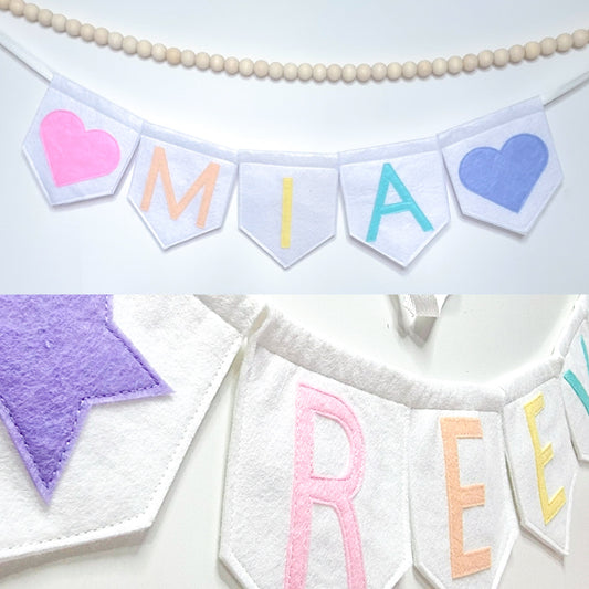 Pastel Letter Bunting
