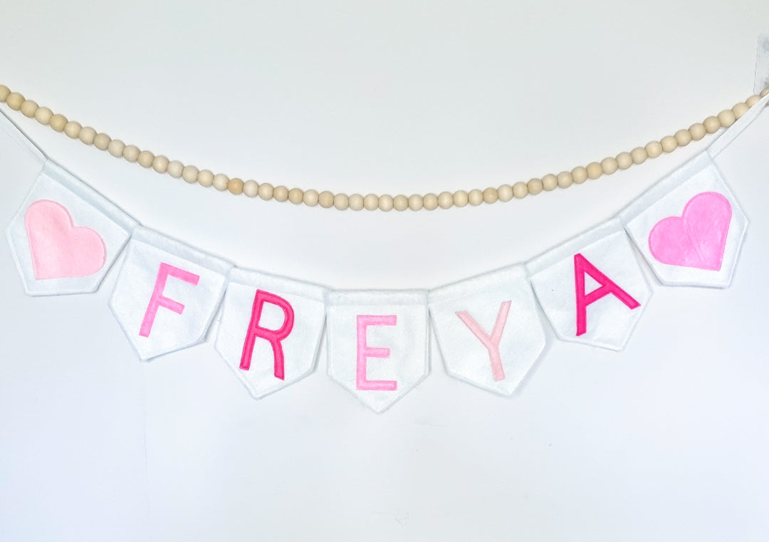 Pink Letter Bunting